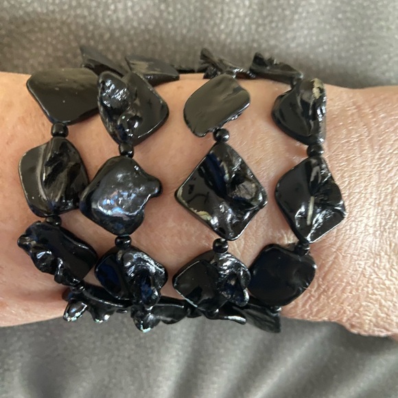 Jewelry - Stretch Black Beaded Bracelet